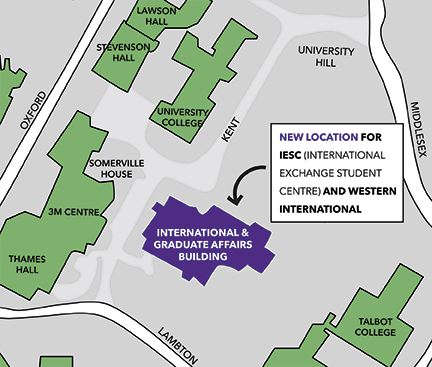 map of campus and IESC location