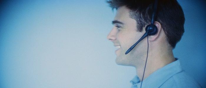 Man answering phone