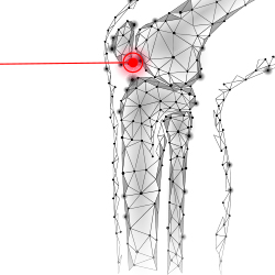 Abstract image of knee with joint highlighted