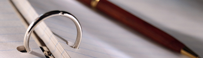 Binder and pen