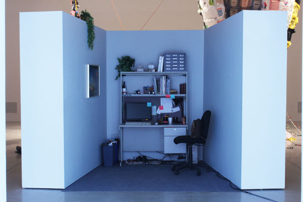 installation view, office