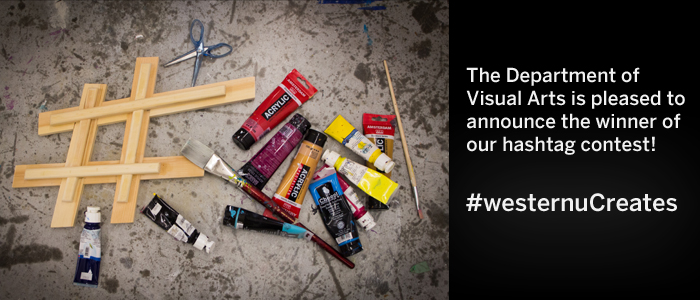 #westernuCreates selected as the winning official department hashtag