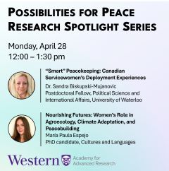 text:  Research spotlight: Monday, Apr. 7; 11:00-1:00; Truth Commissions, Reconciliation, and History Teaching:  Canadian and European Perspectives; Dr. Tadek Wojtych, Postdoctoral Fellow, Department of History; Post-Fukushima Triple Disaster Justice? Examining Injustice Claimes in English Language Japanese NEws Articles, 2011 and 2021; Jeremy Tsai; Master's student, Department of Sociology