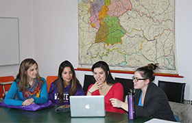 Students with laptop