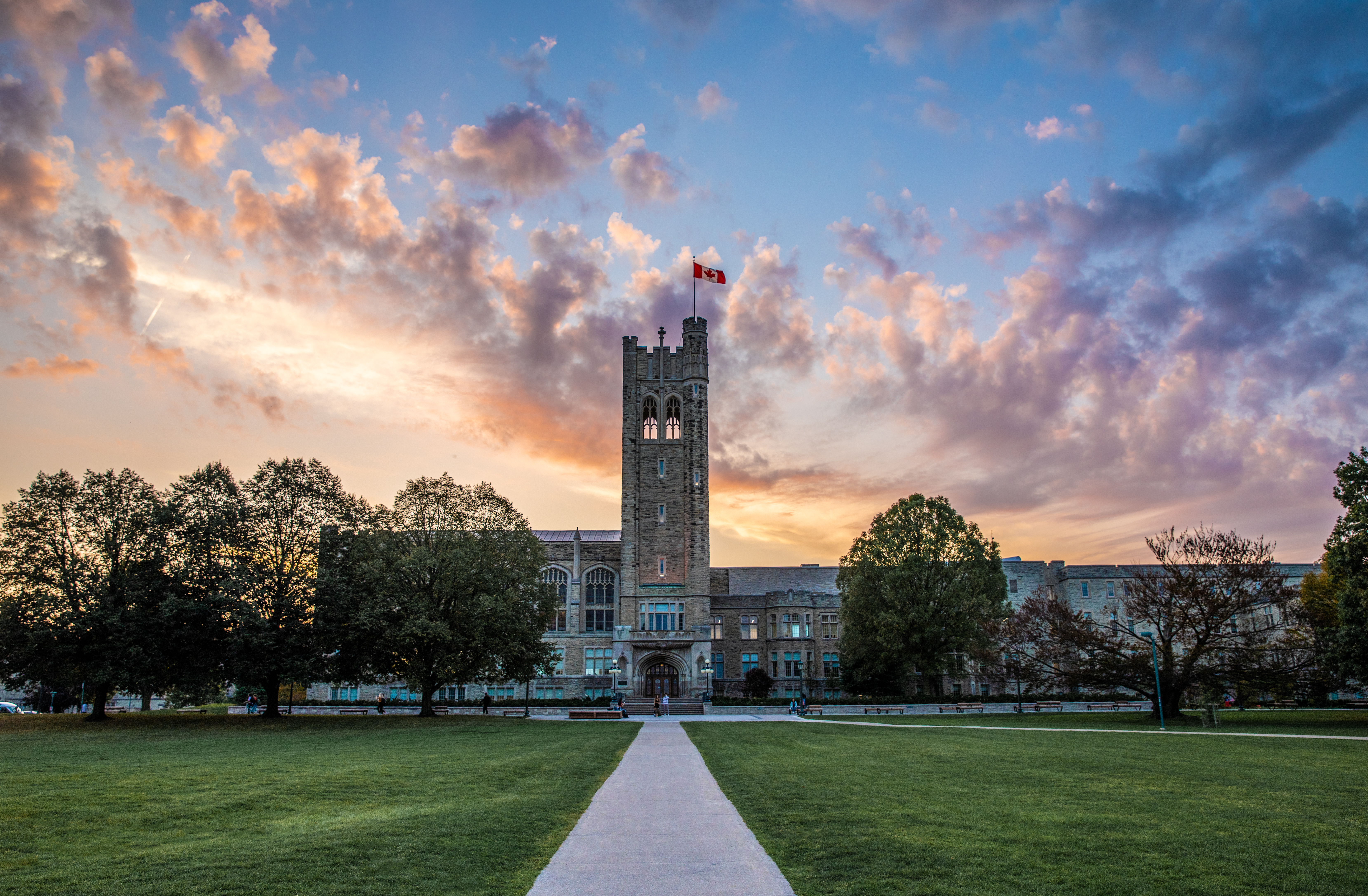 University College Building at sunset