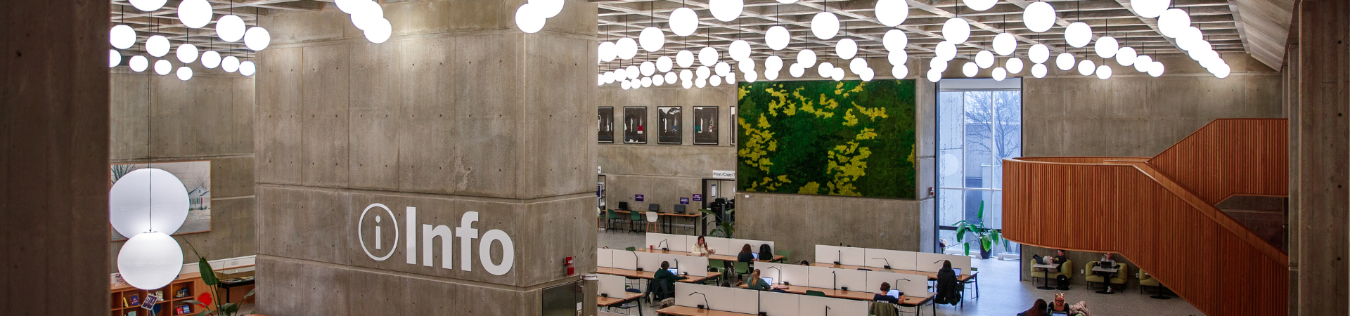 Photo of Weldon Library information desk