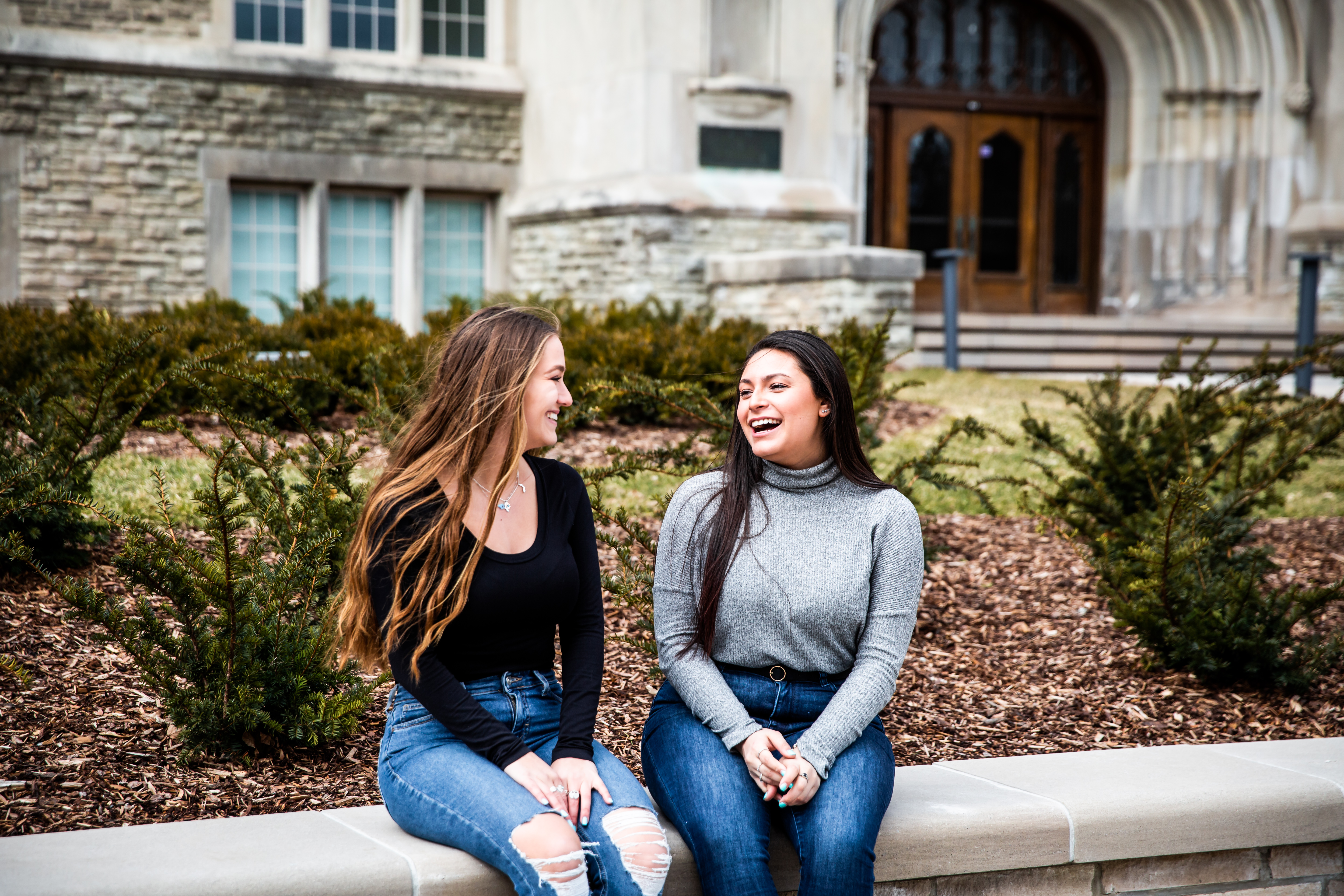 Students walking in the Beryl Ivey Garden