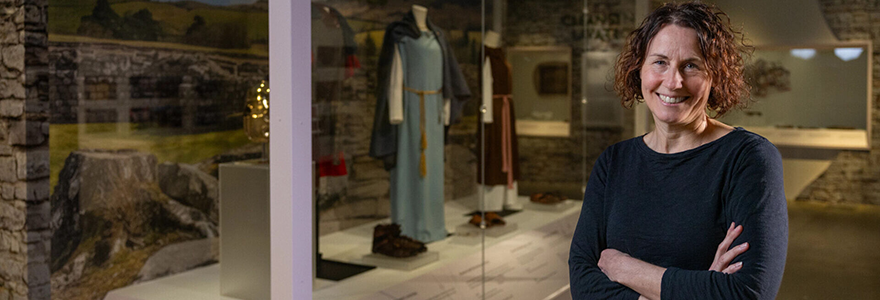Elizabeth Greene, Canada Research Chair in Roman Archeology, co-curated the exhibition 'Unearthing Vindolanda,' a new exhibition that transports visitors nearly 2,000 years back to the historical site, which is home to thousands of Roman leather shoes