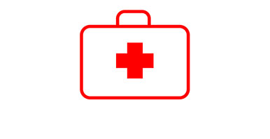 First aid kit for health and safety page