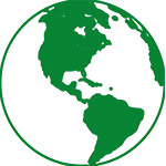 Earth symbol for environment and conservation