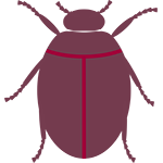 stylized beetle for insect research