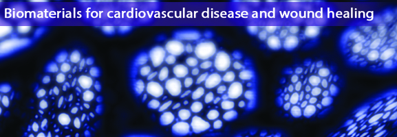 Biomaterials for cardiovascular disease and wound healing. Image of cell collection