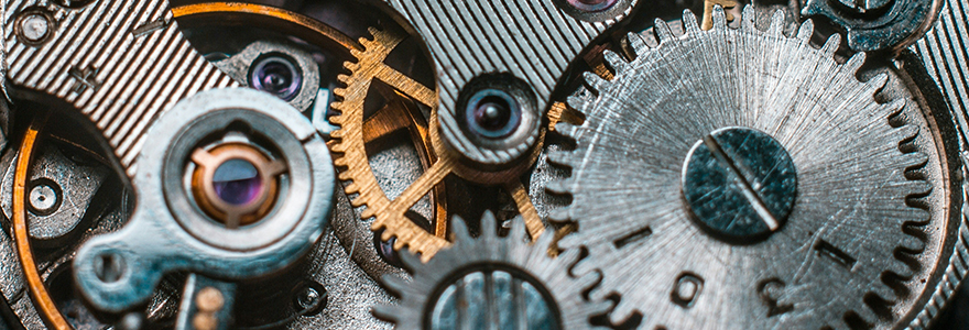 The inner workings of a clock