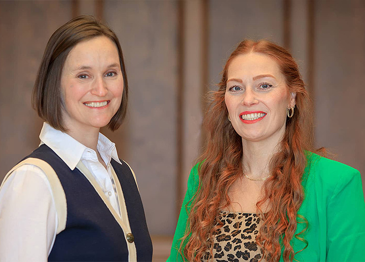 Faculty of Law professor Claire Houston (left) and Faculty of Health Sciences professor Ashley McKeown (right), 2024-25 recipients of the Marilyn Robinson Award for Excellence in Teaching.