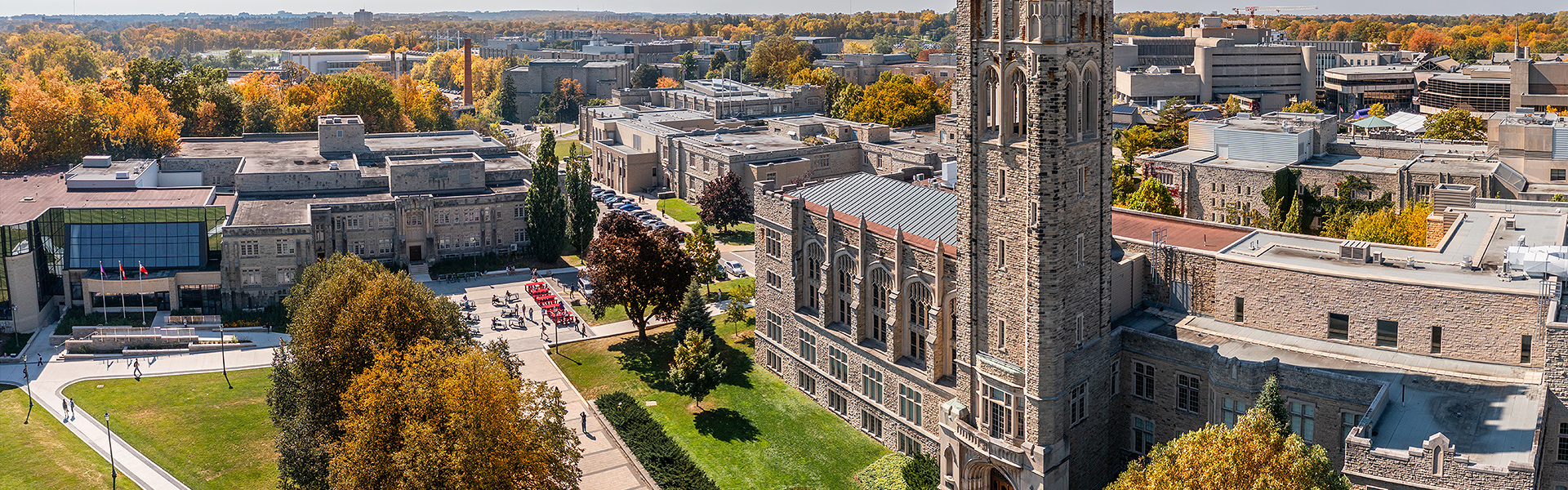 Aerial view of Western's campus.