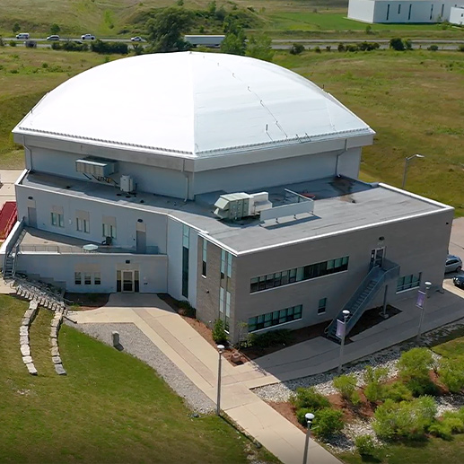 Aerial view of Western's WindEEE Dome.