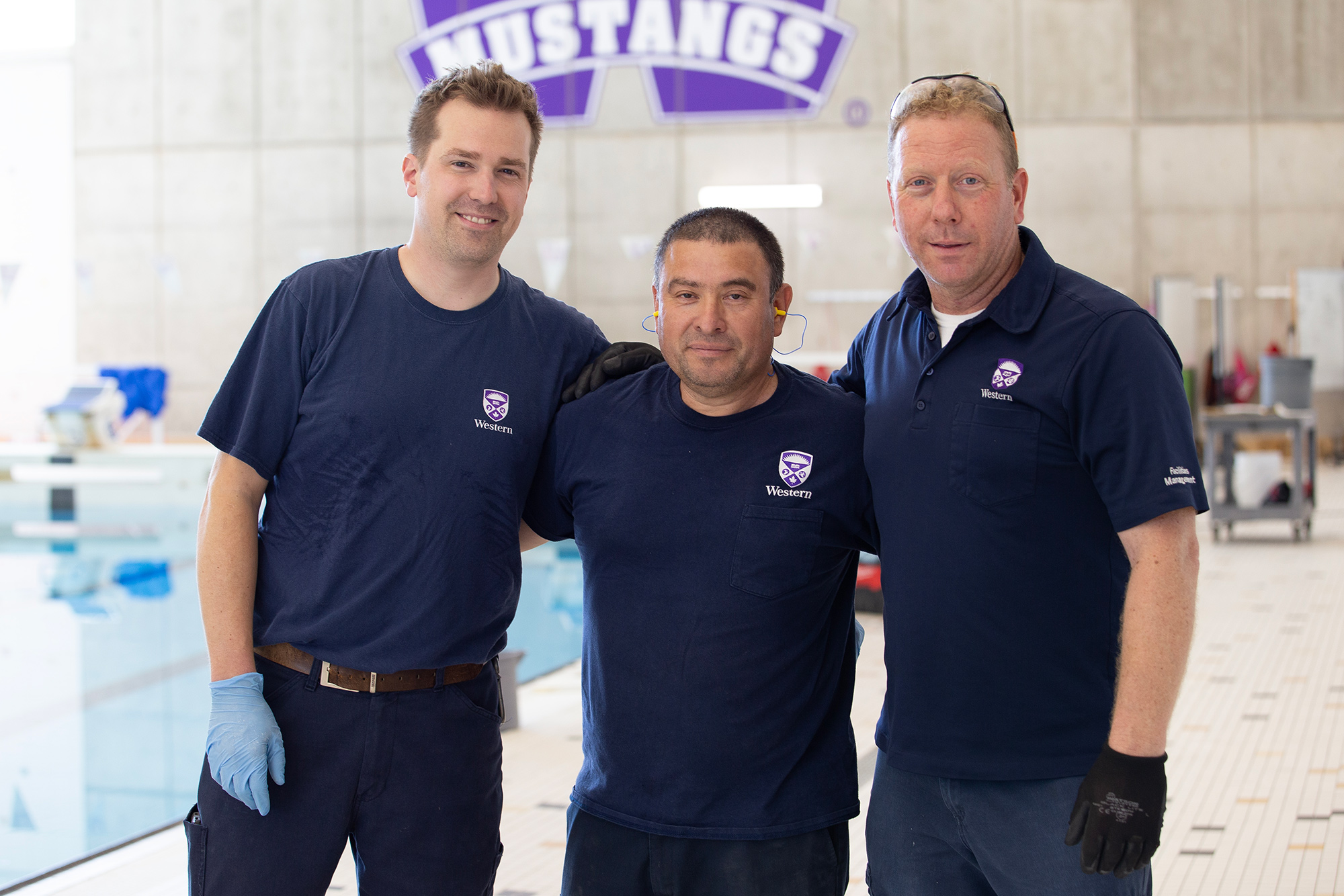 (L to R) Michael Sudds, Rufino Novoa, and Michael Thompson are colleagues within Western Facilities Management.