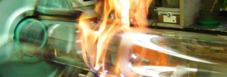 Glass Tube under fire