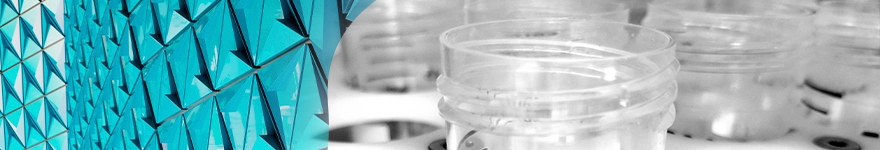 Beakers and Abstract Pattern Program Information Banner
