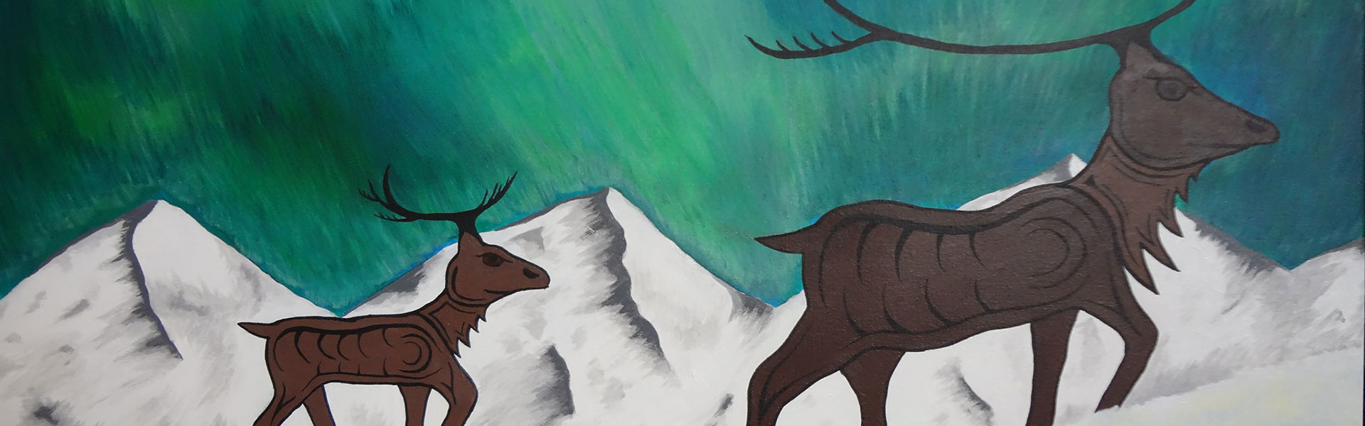 Caribou Painting by Amada Meyers and Nick Cywink