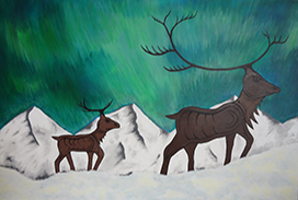 Caribou Painting Amanda Meyers_Myike Cywink