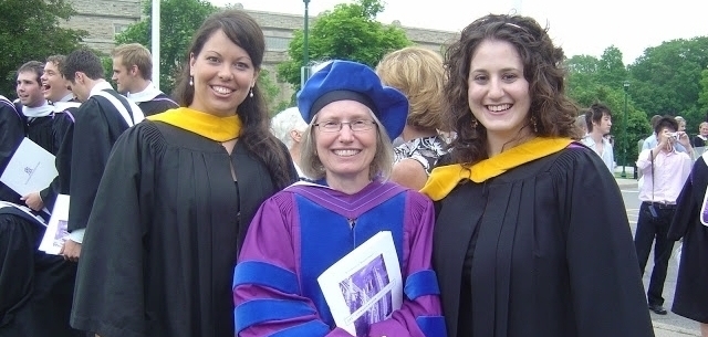 Shannon Cartier, Dr. Campbell, Lauren Switzer at Convocation