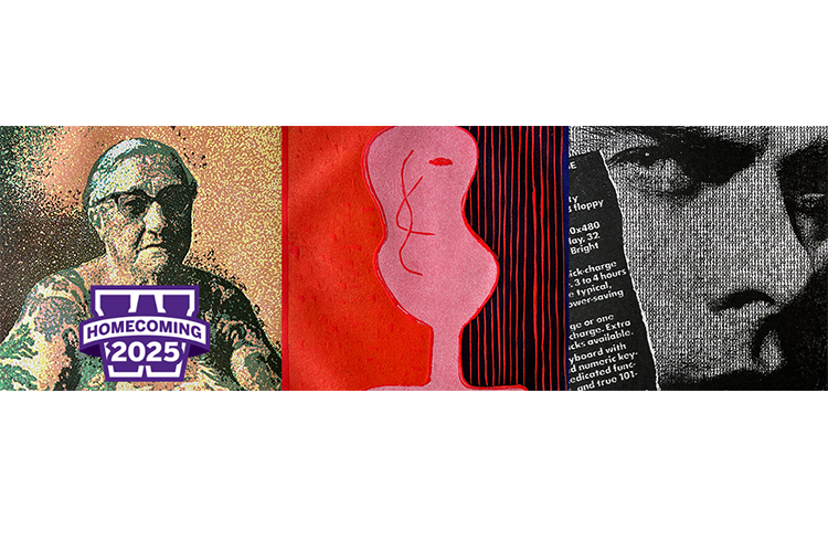 three images of prints