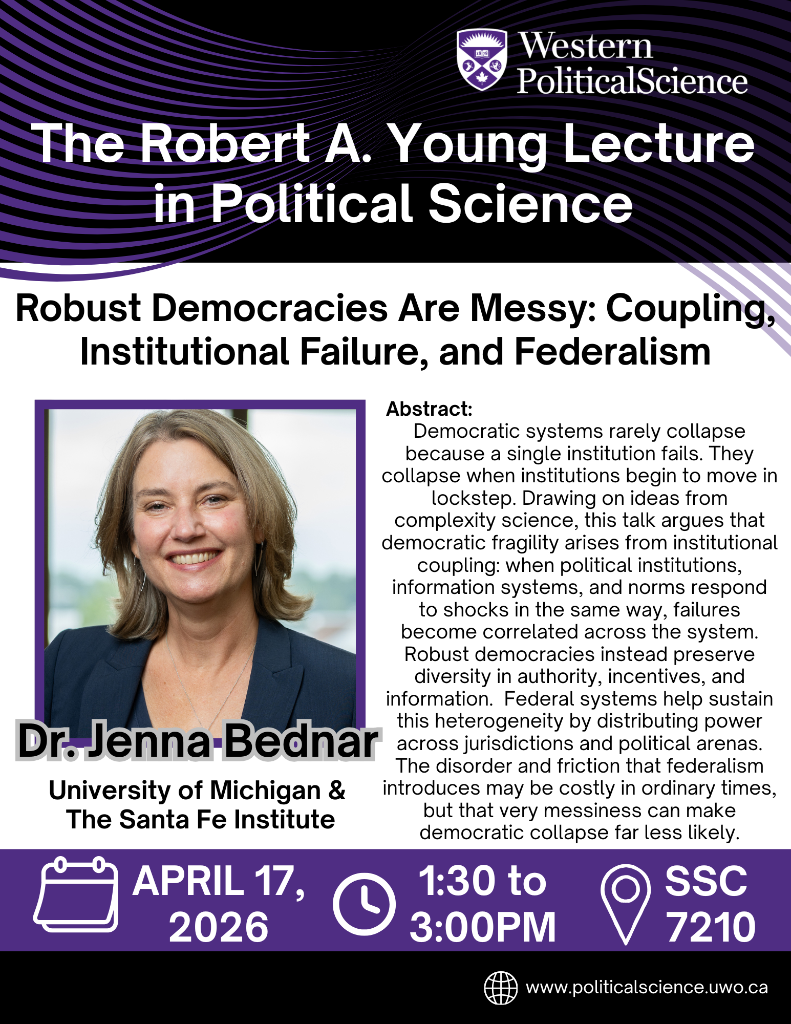 The Robert A. Young Lecture in Political Science