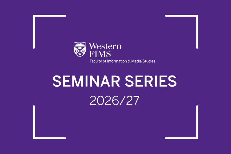 FIMS Seminar Series and logo on a Western purple background