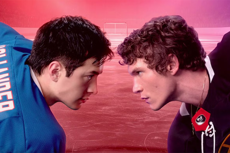 Main TV show graphic of two hockey players facing off nose to nose