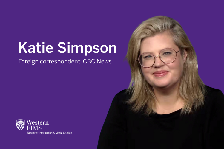 Headshot of Katie Simpson on a Western purple background