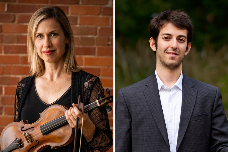 Cristina Zacharais, violin and Jussif Barakat Martínez, double bass