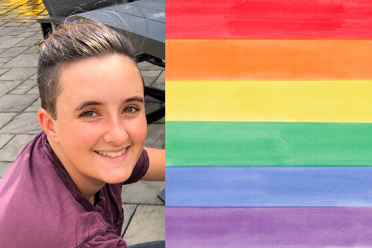 Bronte Cronsberry and a rainbow