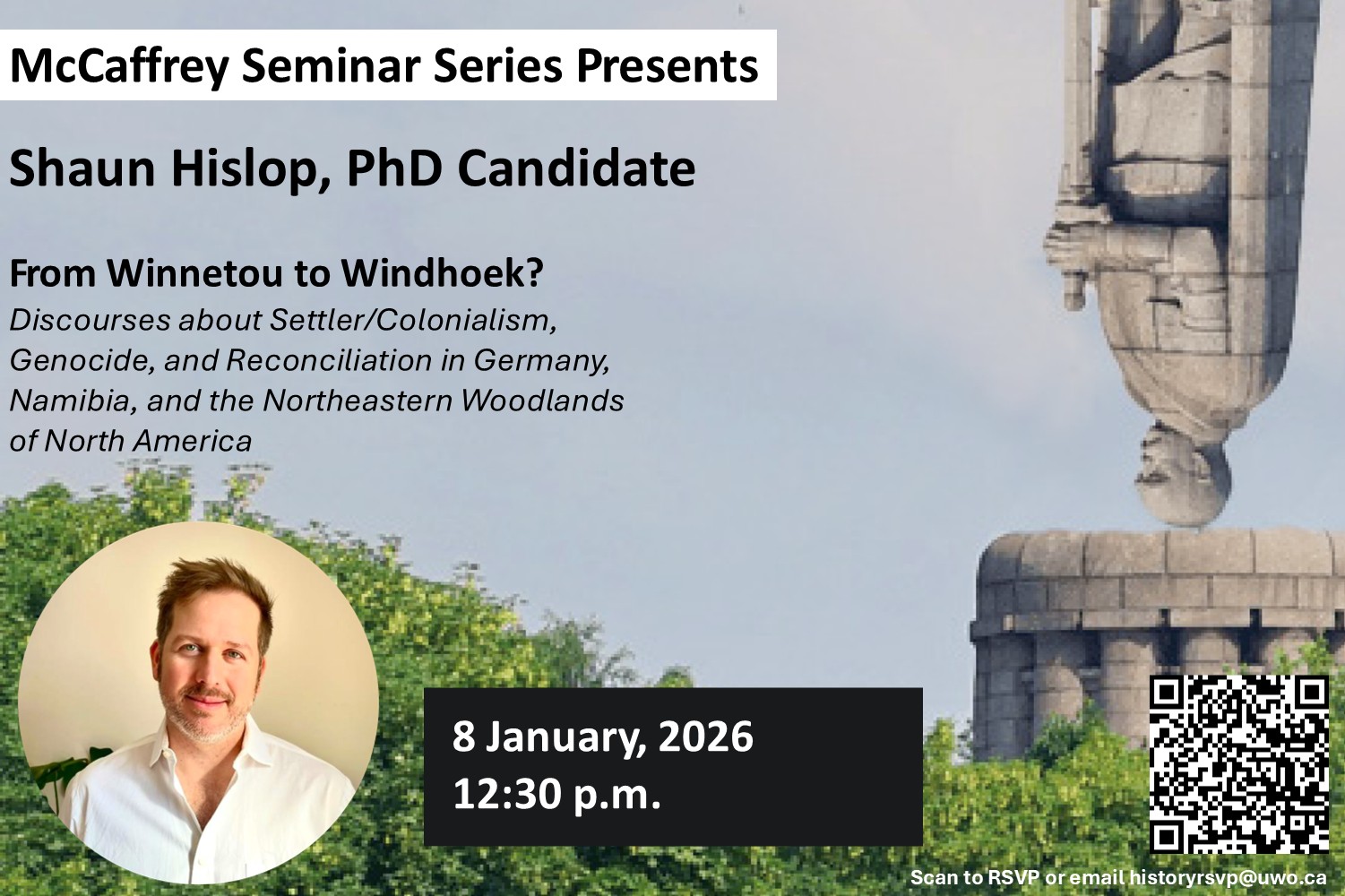 McCaffrey Seminar Series - poster of Shaun Hislop