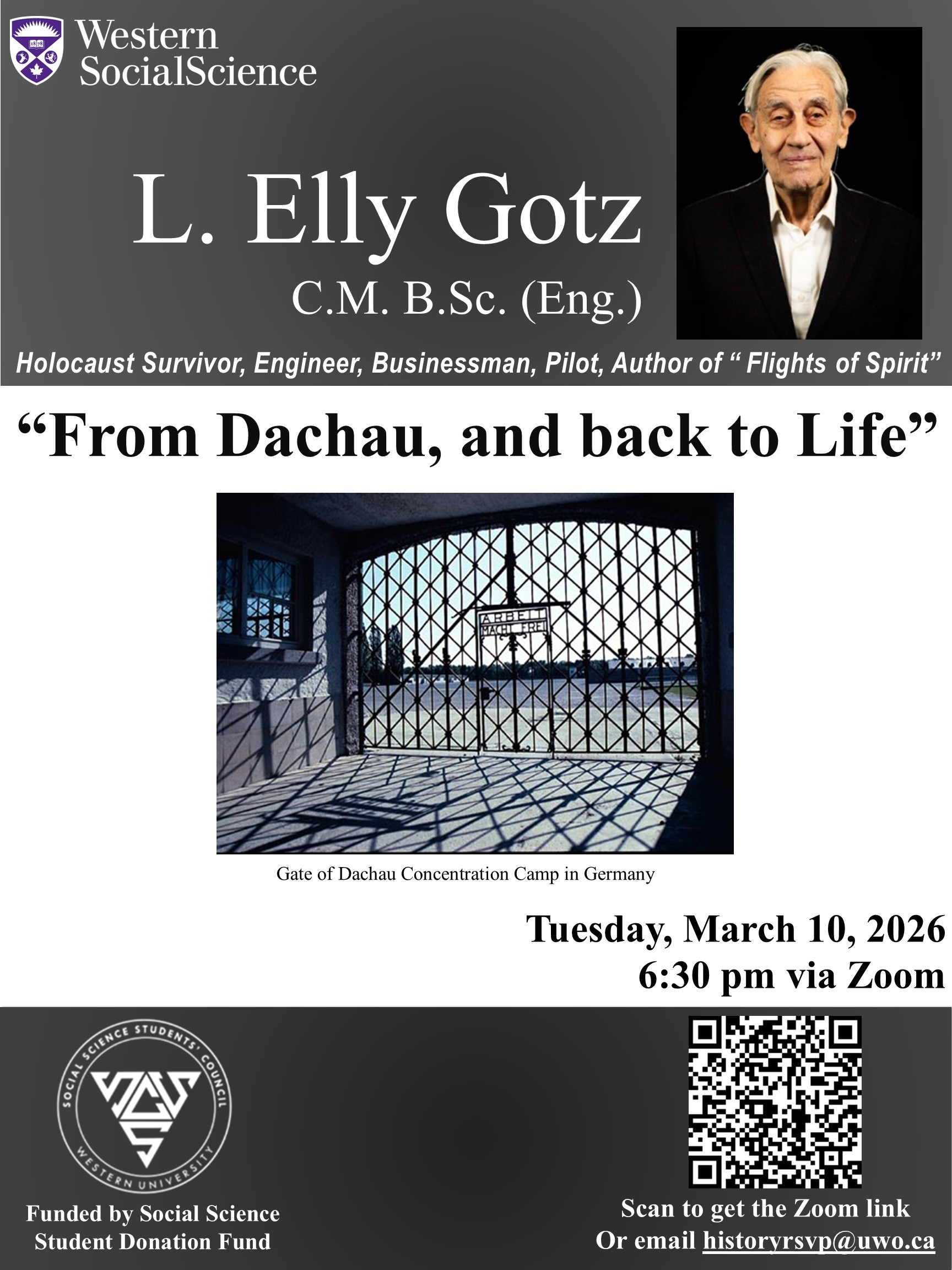 L. Elly Gotz "From Dachau, and back to Life" poster