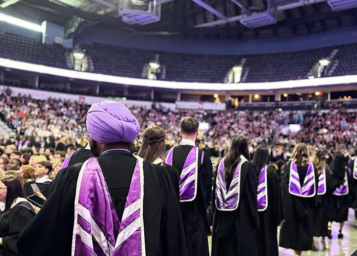 Students attending convocation.