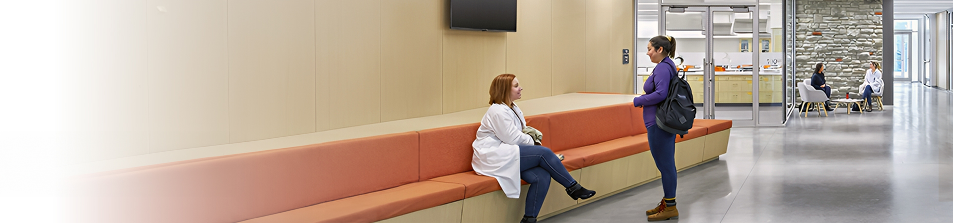 Students consulting in our teaching facilities