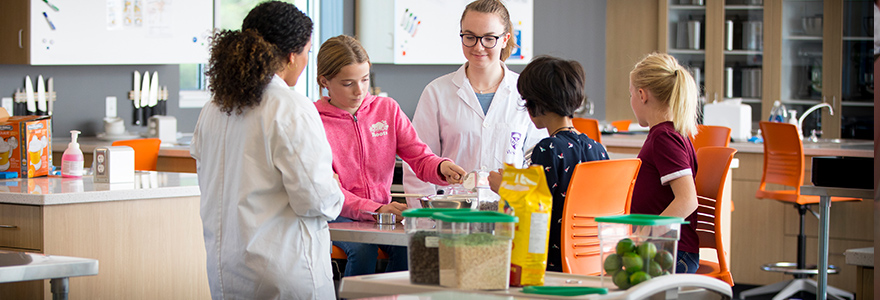 Working with kids in kitchen