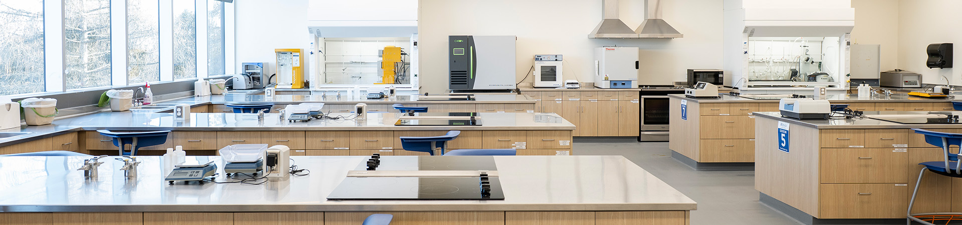 Interior of the Food Science Lab.