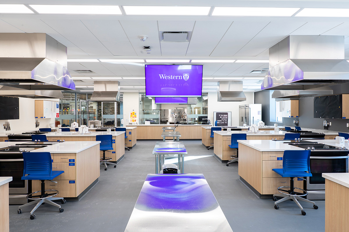 Interior shot of one of the food labs.