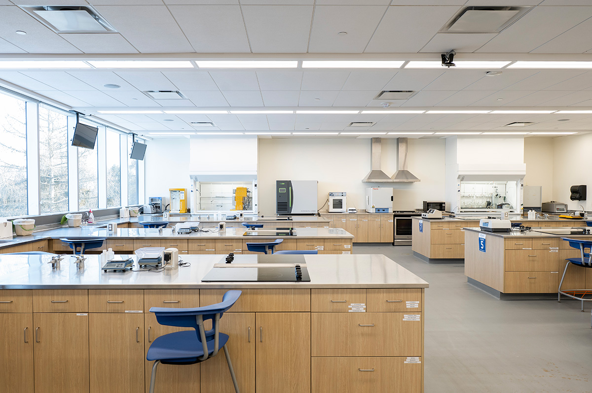 An interior shot of one of the food labs.