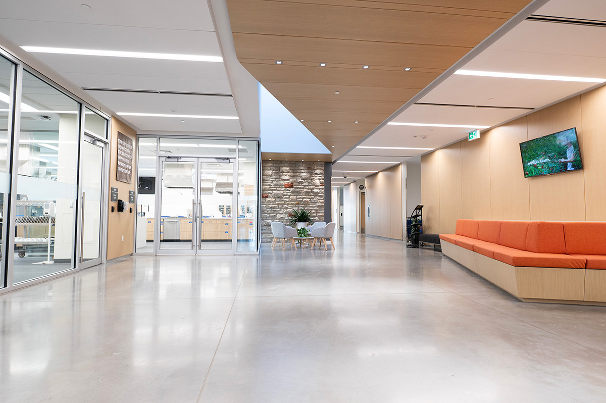 Interior of the Academic Pavilion.