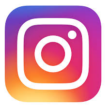 Instagram Logo: White camera outline on a pink to yellow gradient background