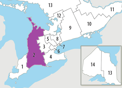 Map of SW LHIN