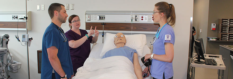 Students in lab setting