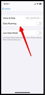iPhoneTurn Data Roaming Off