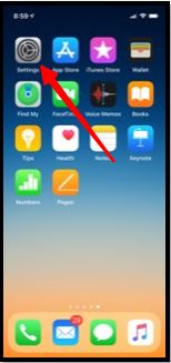 Tap settings on your iPhone