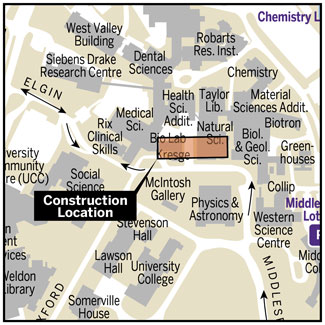 map of the location on campus