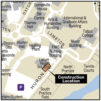 map of the location on campus