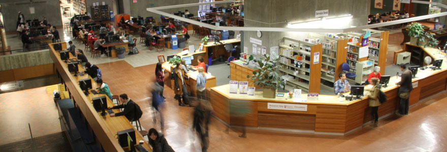 Image of Weldon circulation desk prior to construction